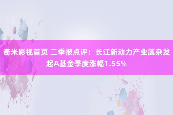 奇米影视首页 二季报点评：长江新动力产业羼杂发起A基金季度涨幅1.55%