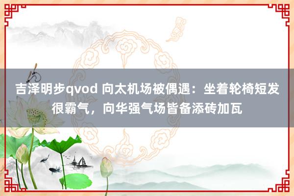 吉泽明步qvod 向太机场被偶遇：坐着轮椅短发很霸气，向华强气场皆备添砖加瓦