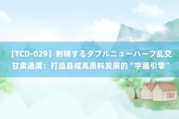 【TCD-029】射精するダブルニューハーフ乱交 甘肃通渭：打造县域高质料发展的“字画引擎”