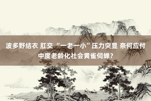 波多野结衣 肛交 “一老一小”压力突显 奈何应付中度老龄化社会黄雀伺蝉？